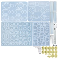 Moule en Silicone Petites Étoiles pour Bijoux en Résine, Pendentifs et Ornements, Idéal pour Boucles d'Oreilles DIY Gouttes de Cristal