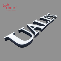 Lettres en relief LED sans bordure personnalisées, éclairées par l'avant, logo lumineux 3D pour vitrine de magasin de mode, publicité extérieure