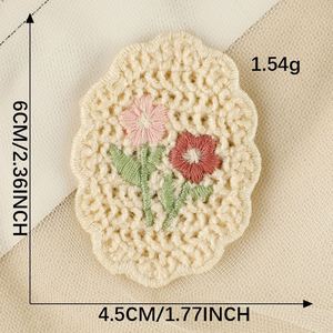 ผ้าลูกไม้ลายดอกทิวลิปเชอร์รี่แบบ DIY ปักลายดอกไม้ ผ้าปะลายดอกไม้แบบใหม่ - Product Image 6