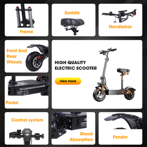 Trottinette électrique à double moteur de qualité chinoise 350W 6Ah Puissante tout-terrain Haute vitesse Pliable <span class=keywords><strong>E</strong></span> Scooters électriques pour adultes - Product Image 3