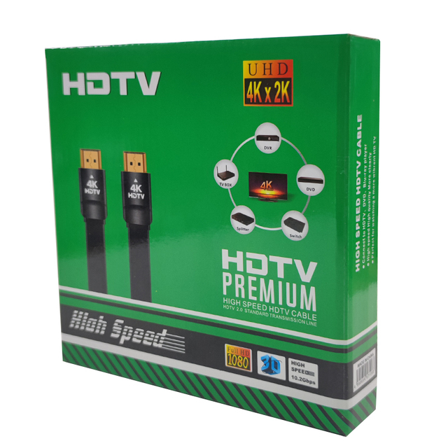 Flat HDMI 1.4 Cable 1080P Support Gold Connector CCS Wire HDMI Cord for HDTV Laptop Monitor