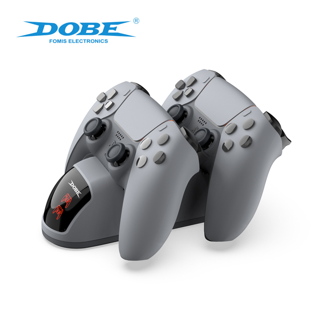 DOBE Game Controller Accessories Dual Charging Station Dock Portable Controller Charging Stand for PS5 DualSense