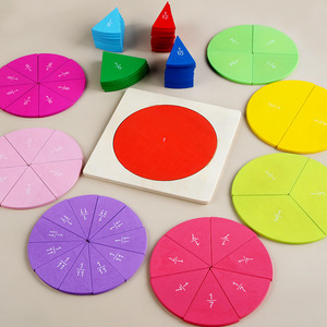 Giocattolo educativo strumenti didattici strumenti didattici forma geometrica Puzzle frazione <span class=keywords><strong>di</strong></span> legno Puzzle per bambini - Product Image 6