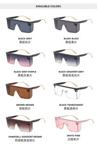 แว่นกันแดดผู้หญิงทรงโอเวอร์ไซส์ชิ้นแว่นตานิรภัยป้องกันแบรนด์ดัง2024ออกแบบโลโก้ได้ตามต้องการ - Product Image 6