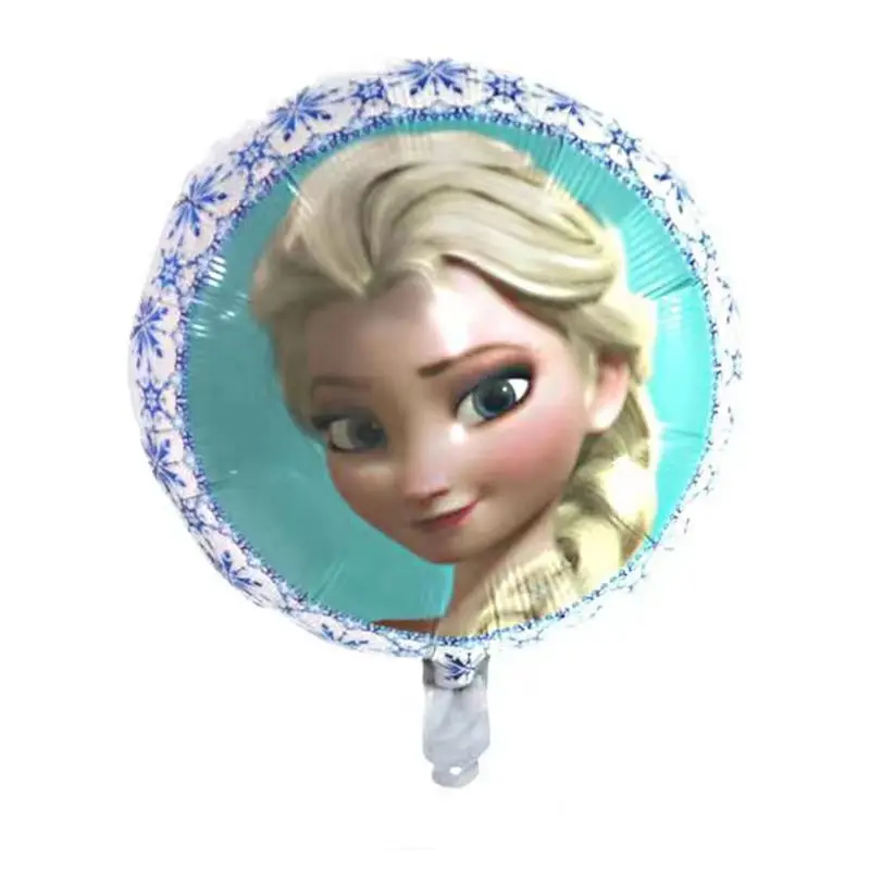 Frozen Elsa Anna Aluminium Film Ballons Argent Numéro Feuille Globos Filles Fête D'anniversaire Décoration Baptême Fournitures