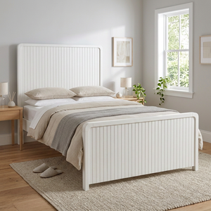Sturdy Multi-Size Wooden Bed Frame - Space-Saving Quiet Platform Bed for Apartment - Product Image 4