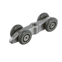 Accessoires de roulettes pour porte coulissante en verre de salle de bain, design moderne, quatre roues auto-équilibrantes, vente en gros, CN Autre