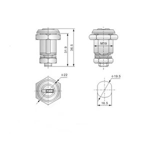 Fechadura tubular de segurança atm, trava de câmera, cadeado mestre de armário - Product Image 6