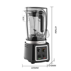 HappyPartner Mixeur Commercial Haute Qualité Haute Puissance Multifonction Robuste pour Smoothies et Milkshakes avec Couvercle Anti-Bruit - Product Image 6