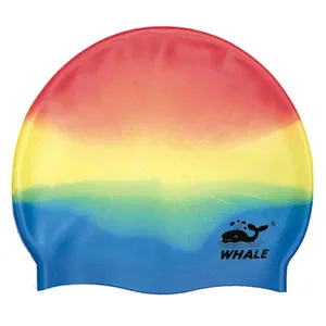Multi Color Design Durable 100% Silicone Swimming Caps for Adults Custom Logo Swimming Hats