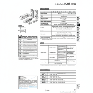 MXQ16-10AT โต๊ะสไลด์ลมนิวเมติก SMC - Product Image 1
