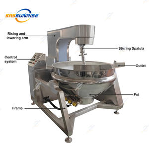 Bouilloire de mélange à gainage de sauce béchamel italienne en acier inoxydable 100L 200L 300L avec agitateur planétaire - Product Image 3