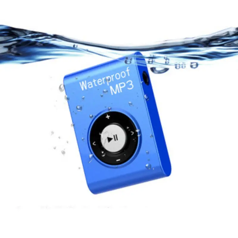 IPX8 REPRODUCTOR DE MP3 resistente al agua incorporado 4GB 8GB deportes natación correr buceo Surf MP3 música con Radio FM