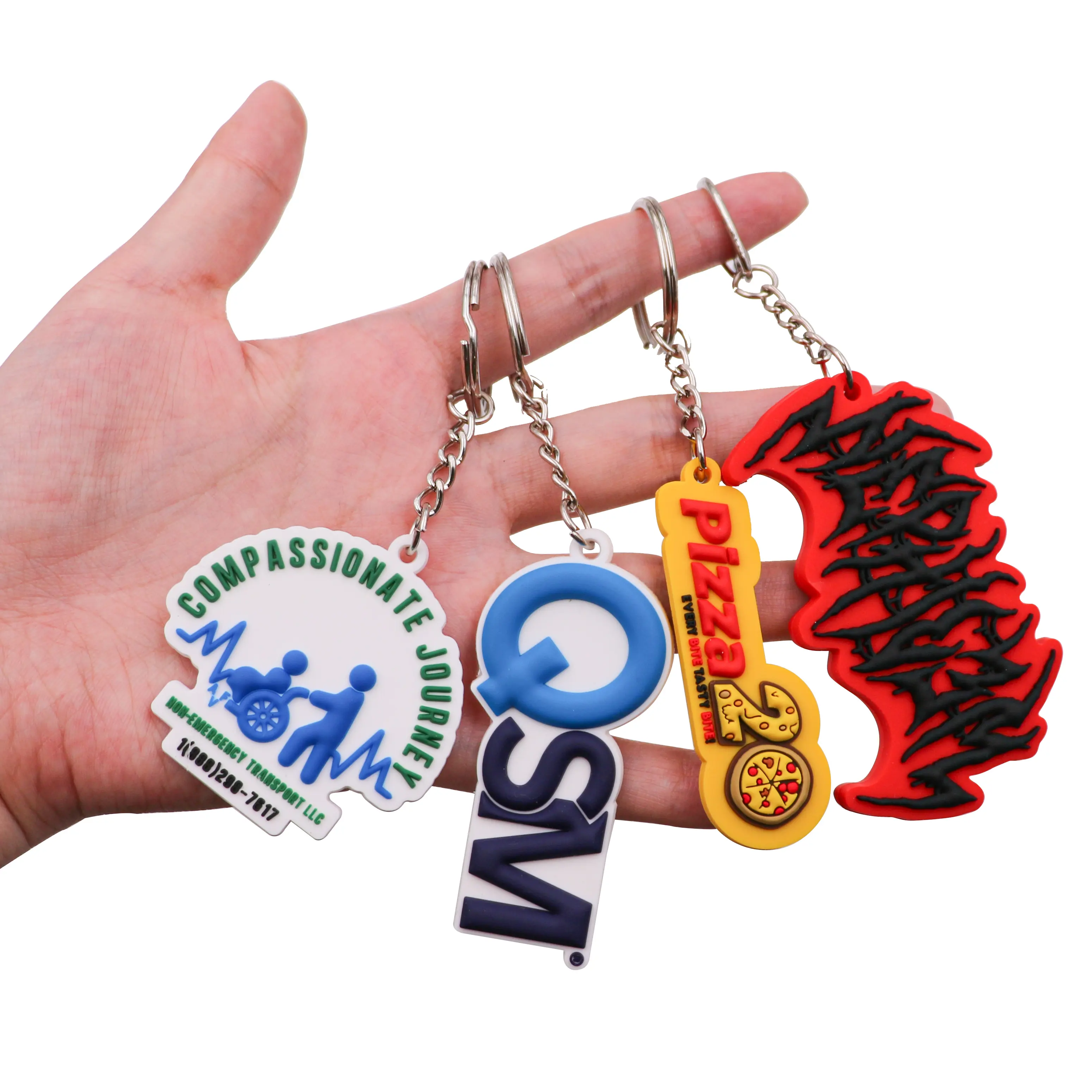 Personalization Rubber Keychain Custom logo 3D soft pvc keychainCustom pvc rubber keychains plastic keychains