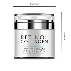 Crema Hidratante con Retinol, Ácido Hialurónico, Vitaminas B, C y <span class=keywords><strong>E</strong></span> para Piel Sensible, Reparación, Hidratación, Antienvejecimiento, Cuidado Facial para Mujeres, de Día - Product Image 5