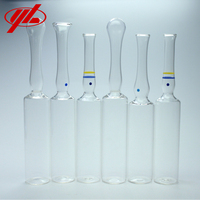 Ampoule en verre médical borosilicate transparent et ambré de 1 ml, 2 ml, 5 ml, 10 ml, 20 ml avec impression sérigraphique pour injection