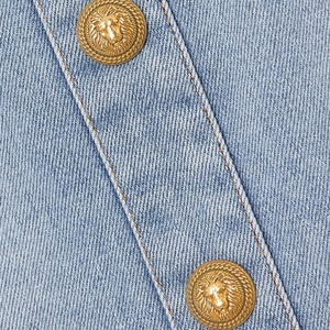 Nouvelles Arrivées 2025 : Robe Courte en Jean pour Femme, Design Personnalisé avec Boutons, Bleu Clair, Idéale pour l'Été - Product Image 2