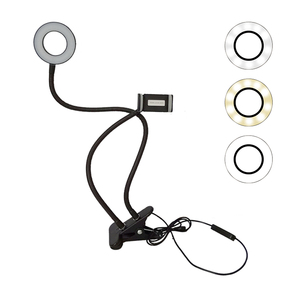 Mini Lampada ad Anello LED con Protezione per gli Occhi, Temperatura di Colore Regolabile 3200-6500K, Alimentazione USB 10W, Lampada da Scrivania per Studenti e Lettura - Product Image 1