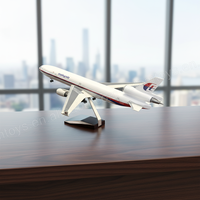 Modèle d'avion en résine MD-11 de Malaisie à l'échelle 1/130 de 47 cm avec train d'atterrissage, modèle d'avion de collection, jouet pour collection et exposition
