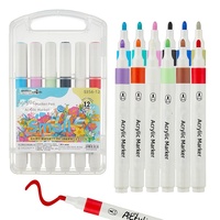 Marqueur acrylique S356, grande capacité, couleurs mélangables, sans danger pour les enfants, séchage rapide, imperméable, style aquarelle, pour le dessin artistique et le gribouillage
