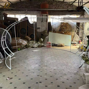 Arco de Hierro Redondo Blanco JINDA en Oferta, Arco de Boda Circular Personalizable para Fondo de Banquete y Ceremonia de Boda - Product Image 4