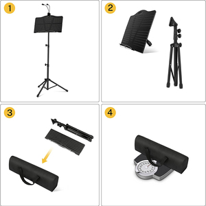 Chất lượng tốt bán buôn tấm âm nhạc đứng buổi hòa nhạc gấp tấm âm nhạc hiển thị đứng cuốn sách lưu ý chủ đứng - Product Image 2