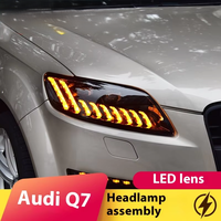 Dédié pour Audi Q7 LED phare assemblage 06-15 modifié dynamique feux de jour écoulement eau lentille de direction nouveau 12V