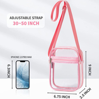 Mini sac à bandoulière en PVC transparent Kawaii pour filles