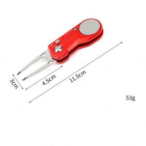 Nouvel Outil de Réparation de Divots Pliant en Aluminium Coloré pour Hommes, Accessoire de Golf de Luxe en Métal, Type Couteau à Rabats - Product Image 6