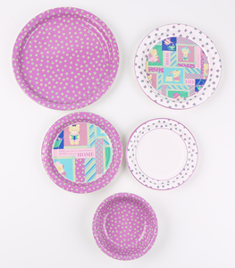 Ensemble d'assiettes en papier ours <span class=keywords><strong>violet</strong></span> jetables populaires assiettes en papier de fête d'anniversaire sont utilisées pour les festivals et les dîners potluck - Product Image 2