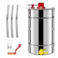 Extracteur de miel en acier inoxydable à 3 cadres, machine d'extraction de miel en acier inoxydable 304 pour l'apiculture