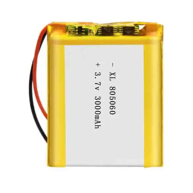 805060 3.7v 3000mah lipo batteries Customized Size And Capacity 7.4v 805060 3000mah Rechargeable Lithium Polymer Battery Pack