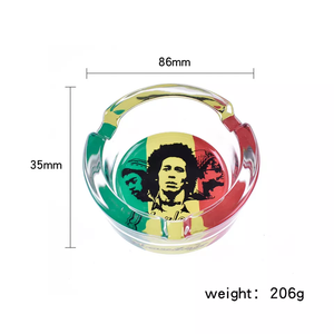 <span class=keywords><strong>Cendrier</strong></span> en verre sans fumée <span class=keywords><strong>Bob</strong></span> <span class=keywords><strong>Marley</strong></span> 71, rond, personnalisé avec logo imprimé, pour accessoires de cigares, collection 2025 - Product Image 2