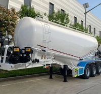 Semi-remorque citerne à ciment en acier en vrac avec 2/3/4 essieux, suspension pneumatique, capacité de charge supérieure à 60 tonnes, camion lourd