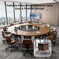 Table de formation modulaire pliable avec roulettes, combinaison modulable libre, bureau de conférence mobile pour bureau et salle polyvalente