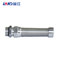 IP68 M Gewinde 304 Edelstahl Biege feste Kabel verschraubung Wasserdichte Steck verbinder Flexible Verbindung