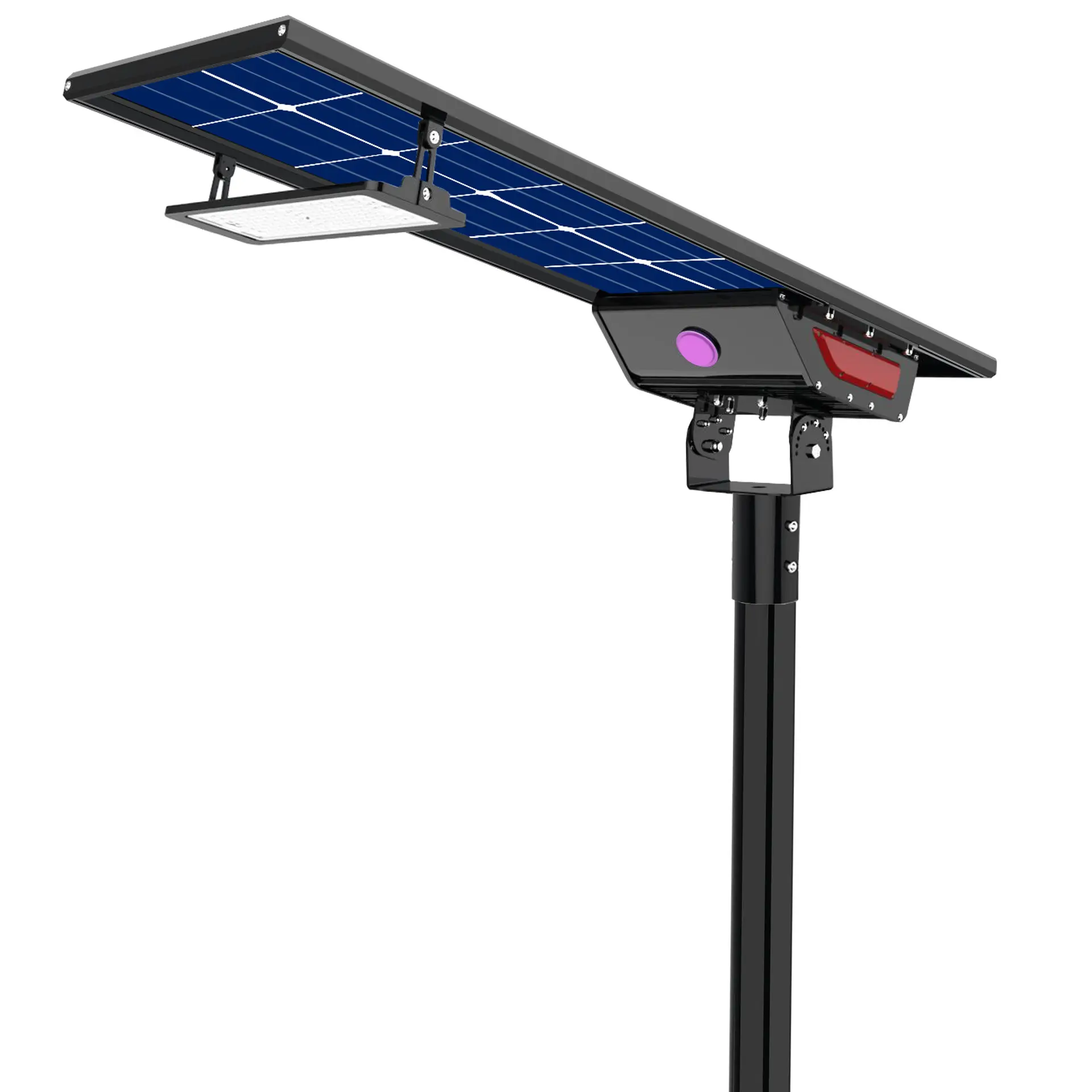 Remote control light sensor led solar street lamp 80w 120w 150w led garden park lights for roadways