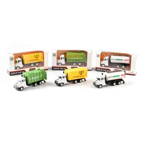 customized hot items 1:64 Alloy free wheel Sanitation transport Tanker die cast mini truck toys for kids