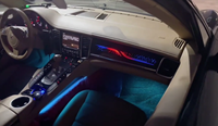 ICarsin pour Panamera 970 971 2010-2016, éclairage ambiant style OEM, éclairage LED coloré pour l'intérieur de la voiture, garniture de panneau, accessoires