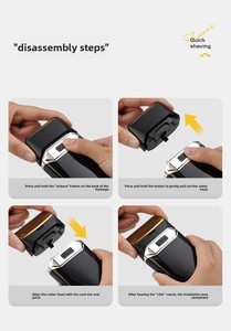 <span class=keywords><strong>Pelo</strong></span> eléctrico alimentado por USB para cortadora <span class=keywords><strong>de</strong></span> cabello, afeitadora <span class=keywords><strong>de</strong></span> doble hoja flotante recíproca, cuerpo completo, húmedo/Seco/lavable con carga rápida - Product Image 6
