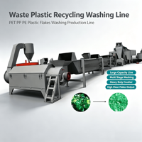 Línea de Lavado de Botellas de Plástico PET de 1000 kg/h, Planta Completa de Reciclaje y Lavado de Escamas de PET en Venta