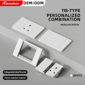 Prise murale de type 118, 13A, britannique, trois trous, prise réseau USB/TYPE-C, prise téléphonique - Product Image 1
