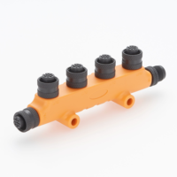 Boîtier de jonction multiprotocole passif DeviceNet, connecteur M12, répartiteur en T NMEA2000, 4 ports 5P, IP67, 250V, cuivre plaqué or, capteur