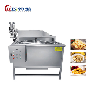 Qingdao Zlzsen Fourniture d'usine Machine à frire par lots <span class=keywords><strong>Friteuse</strong></span> à <span class=keywords><strong>gaz</strong></span> ronde industrielle automatique <span class=keywords><strong>Friteuse</strong></span> électrique circulaire Prix bon marché - Product Image 2