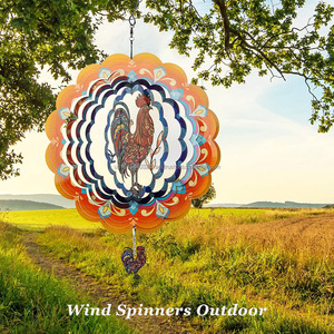 <b>Wind</b> <b>Spinner</b> Rooster Sculpture Home Garden Decoration Worth Gifts for Women Wife Grandma 3D Metal <b>Wind</b> <b>Spinners</b> Hanging Ornament - Product Image 2