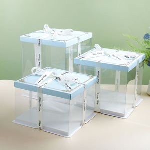 Emballage de gâteau en plastique, boîte à gâteau transparente 4 pouces, 6 pouces, 8 pouces, 10 pouces, 12 pouces, outils de pâtisserie de qualité alimentaire - Product Image 3