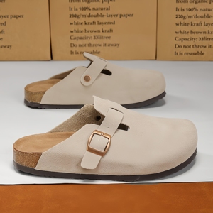 Sandalias <span class=keywords><strong>Birkenstock</strong></span> de Diseño, Alta Calidad, Gamuza Genuina, Personalizadas, Unisex, Tipo Mule, Zuecos de Corcho, Pantuflas de Cuero de Lujo - Product Image 4