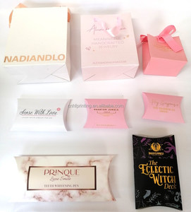 Bán buôn biểu tượng tùy chỉnh giấy trắng giấy mỹ phẩm kẹo đám cưới nhỏ gối hình Hộp quà tặng bao bì cho đồ trang sức trang điểm bàn chải - Product Image 5