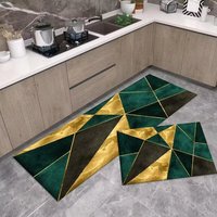 Alfombrillas de Cocina y Puerta Modernas, Lavables, Resistentes, Cómodas, Duraderas, de Terciopelo Cristal, Impermeables y Únicas, al por Mayor