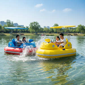 QIQU Professional Water Ride 24V Système de batterie à cycle profond 600W Moteur sans balais Pare-chocs Bateau - Product Image 1